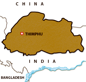 Map of Bhutan